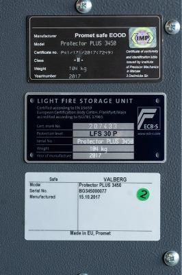 Сейф взломо и огнестойкий Protektor PLUS 3450 3975173 фото